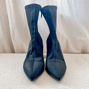 Black Stretch Sock Booties - Women Shoes